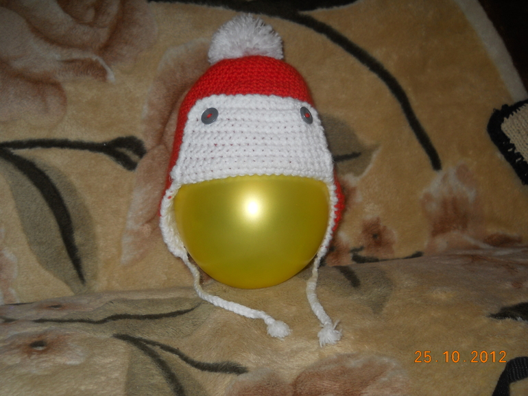 Первая зимняя шапка сынишки