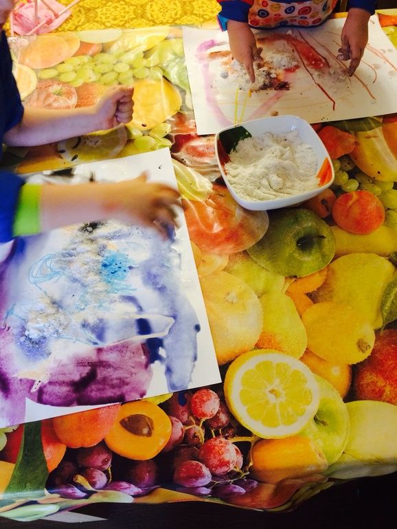 Рисование солью