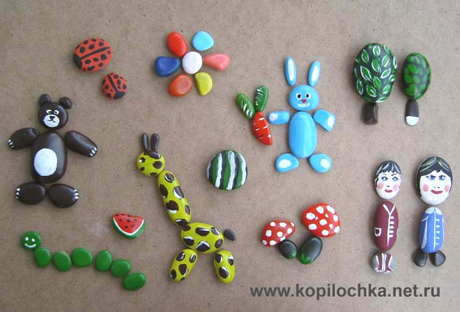 Камни и галька. Идеи творчества с детьми и не только… Часть №2.