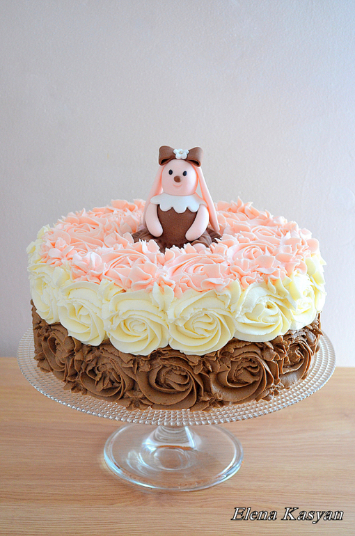 Второй тортик на 2-х летие дочи)