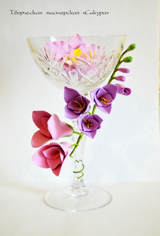 Свадебные аксессуары, украшения, букетики из японской глины!