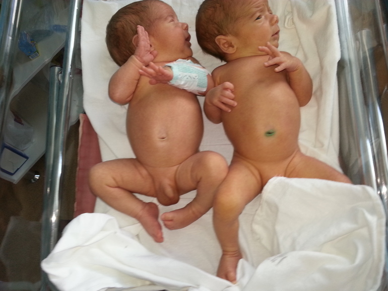 Мы теперь с вами!! Илья и Савва. 7 мес.7дн