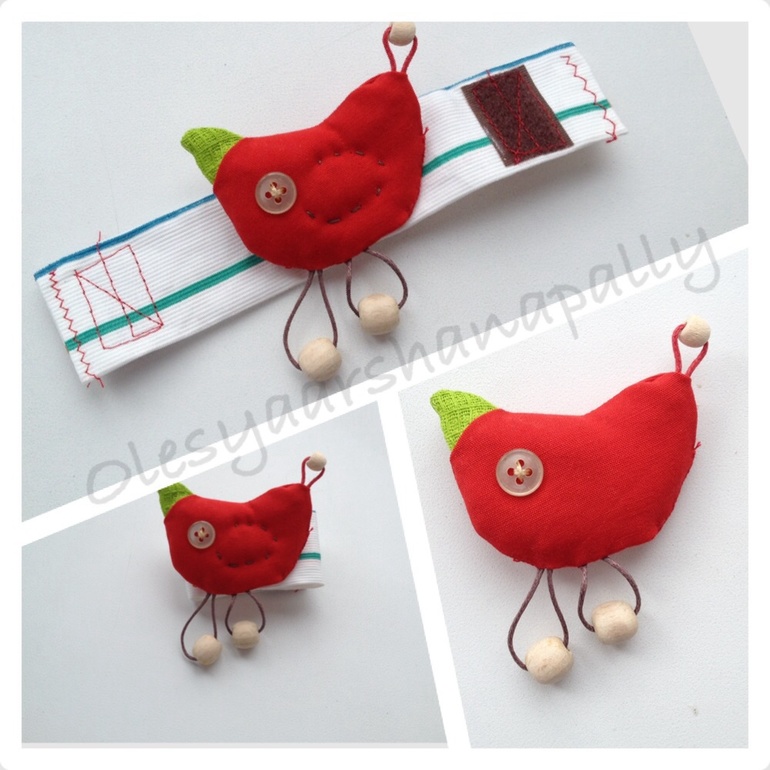 Птичка-браслет на руку