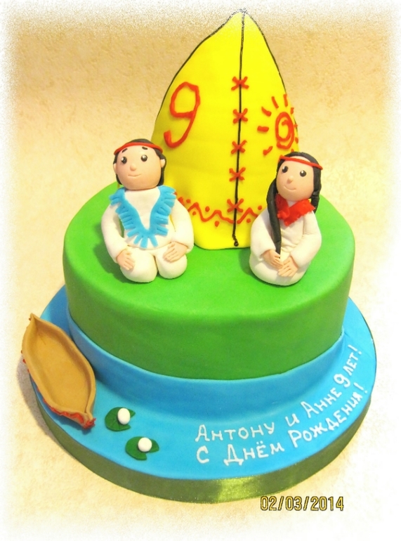 Индейский торт и пряники для индейцев:)