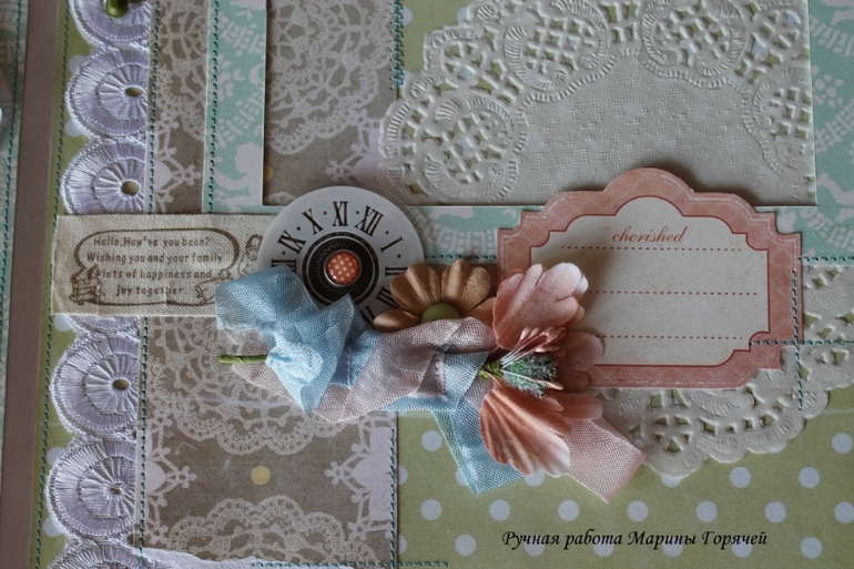 Альбом для новорожденного мальчика - винтаж и кружева!