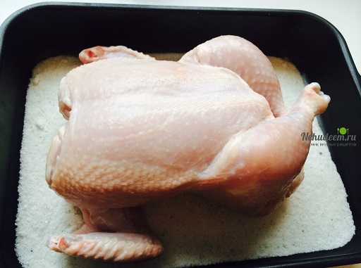 Курица на соли