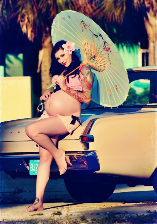 Идеи для фотосессии беременных, часть первая PIN UP мамочки