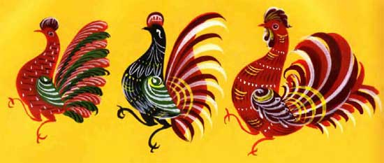 Мастер-класс "Городецкая роспись" детям от 10-15