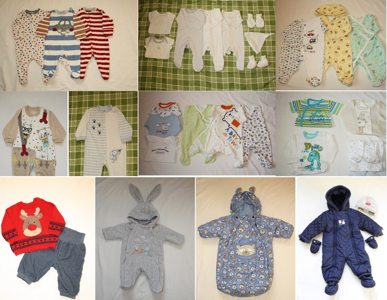 Пакет одежды для мальчика от 0 до 3-4 месяцев + теплые вещи и одежда для улицы штучно. Москва