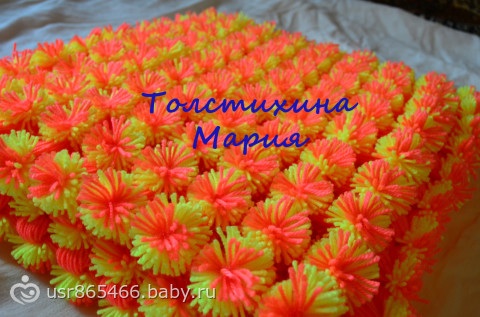Пледы из помпонов на заказ (не дорого)