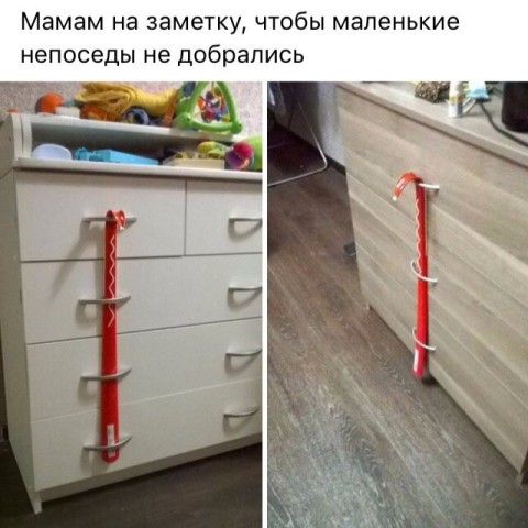 Фиксатор комода к стене