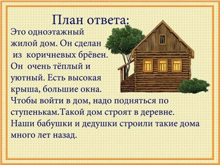 План описания здания