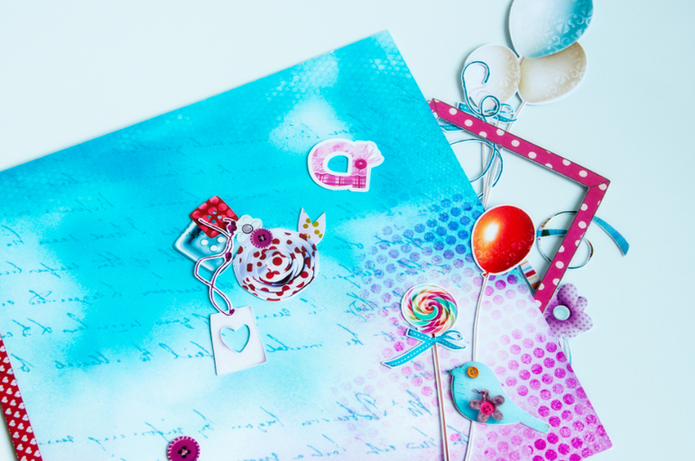 Процесс работы над mini скрап-альбомом