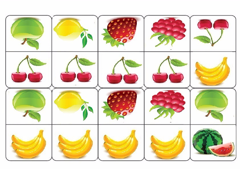Как играть в домино детское с картинками правила фрукты