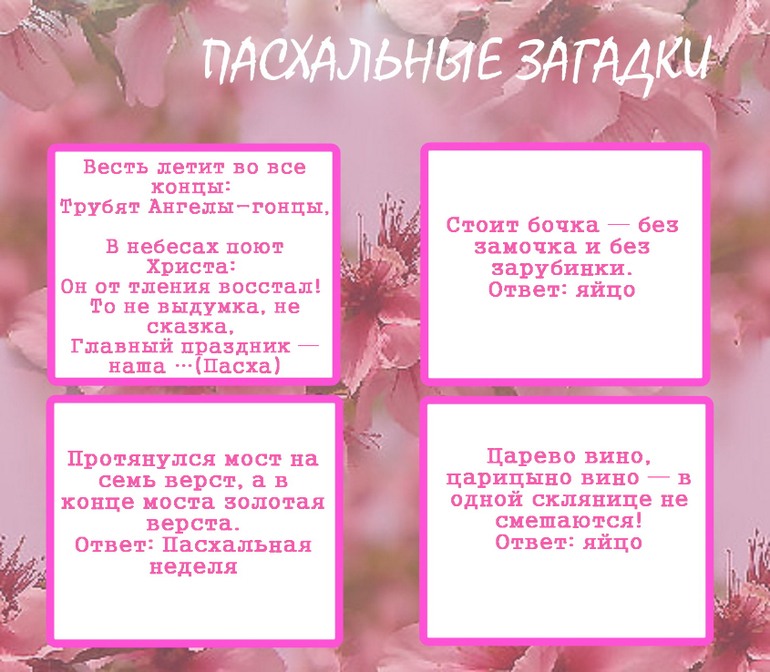 План о пасхе