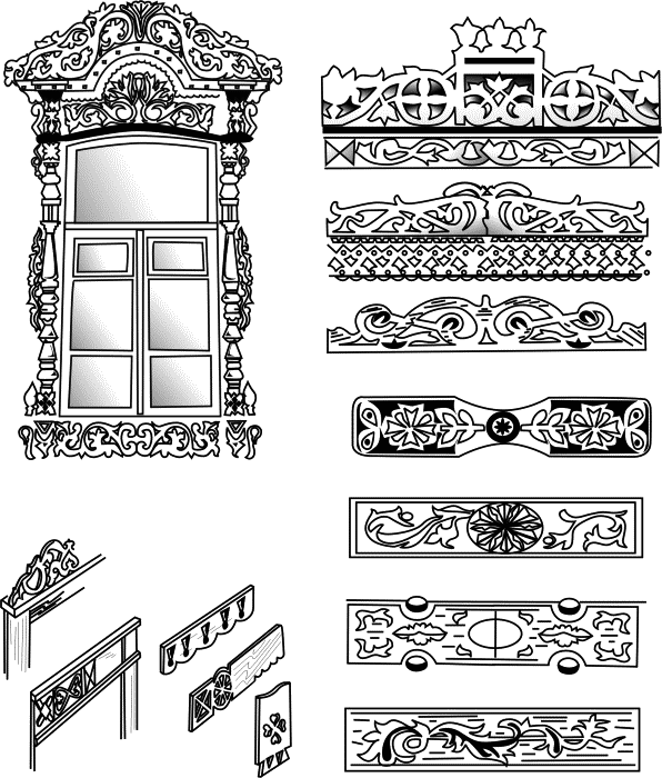 Резные наличники на окна в деревянном доме трафареты и шаблоны схемы