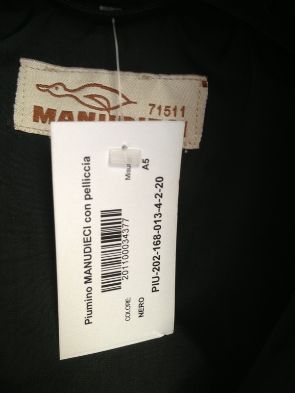 Продам новый пух Manudieci 5 лет