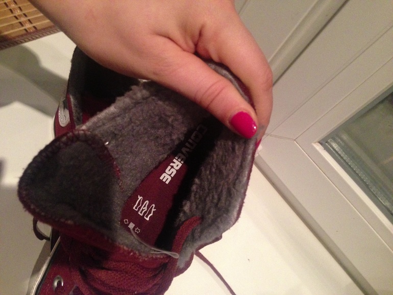 Тёплые удлиненные Converse all star Бордо 37 р-р.