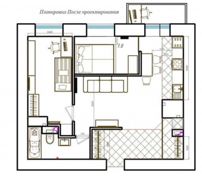 Планировка квартиры с 3 окнами Помогите перепланировать двушку в трешку - 21 ответов форум Babyblog