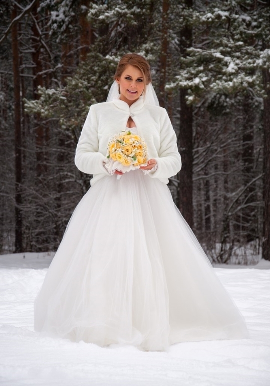 Платье для свадьбы зимой