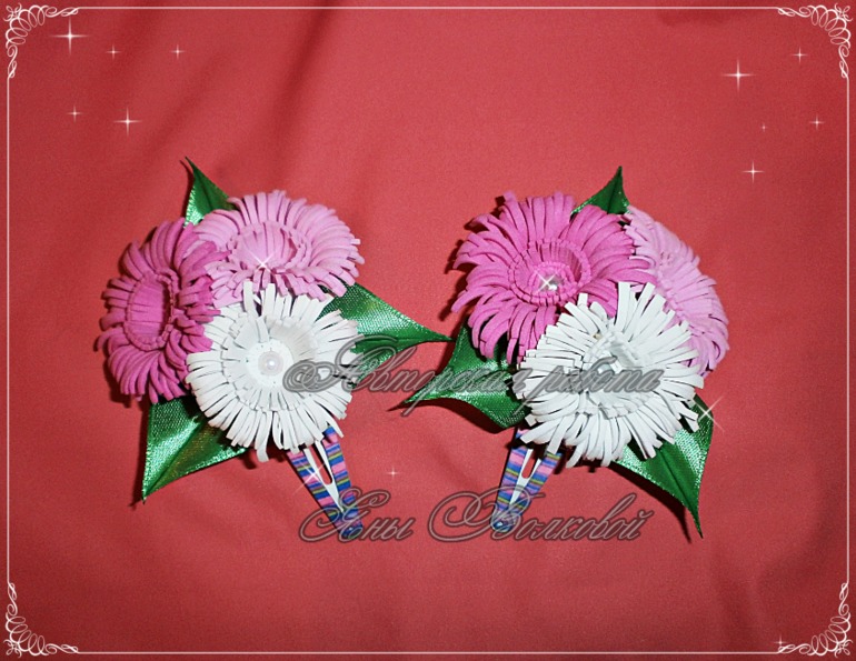 Резиночки и заколочки для принцесс.Авторская работа