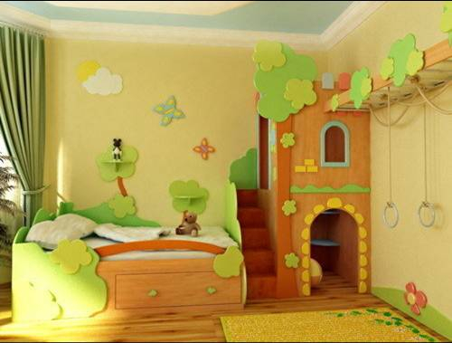 Стены в деткой .
