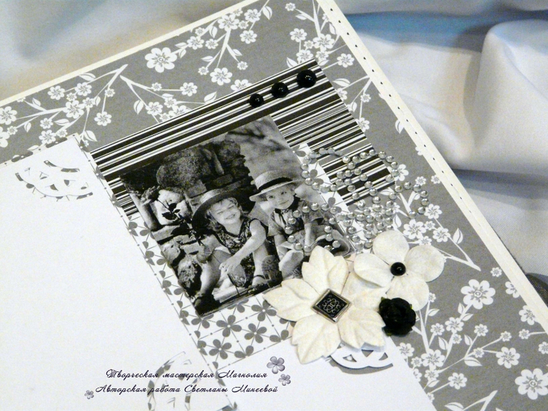 Свадебный комплект в черно-белой гамме