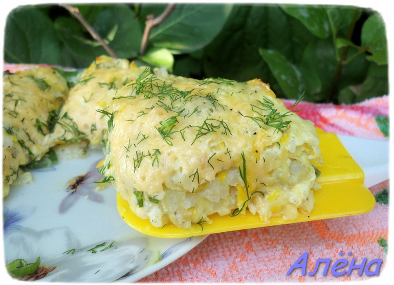 Запеканка с кабачками.