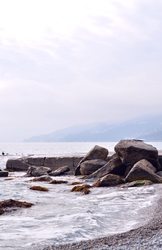 Ялта,набережная,февраль)