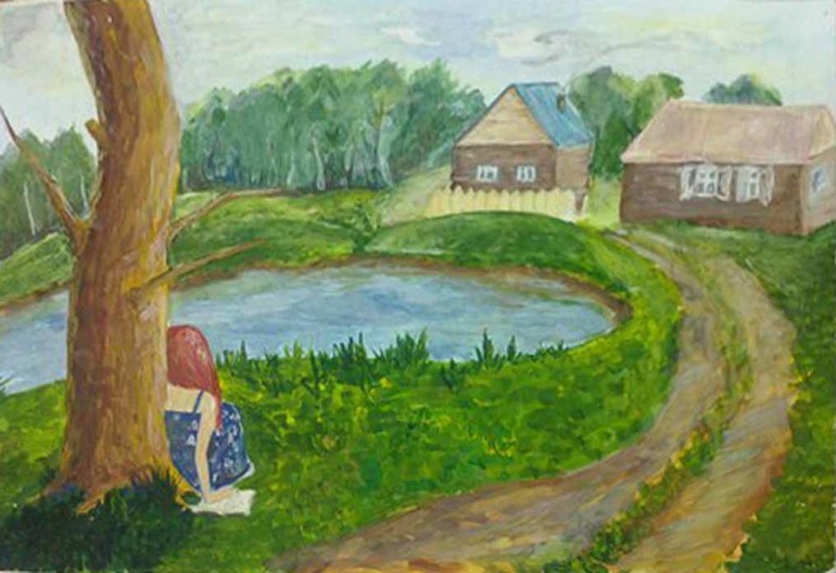 Рисует моя крестница Арина.