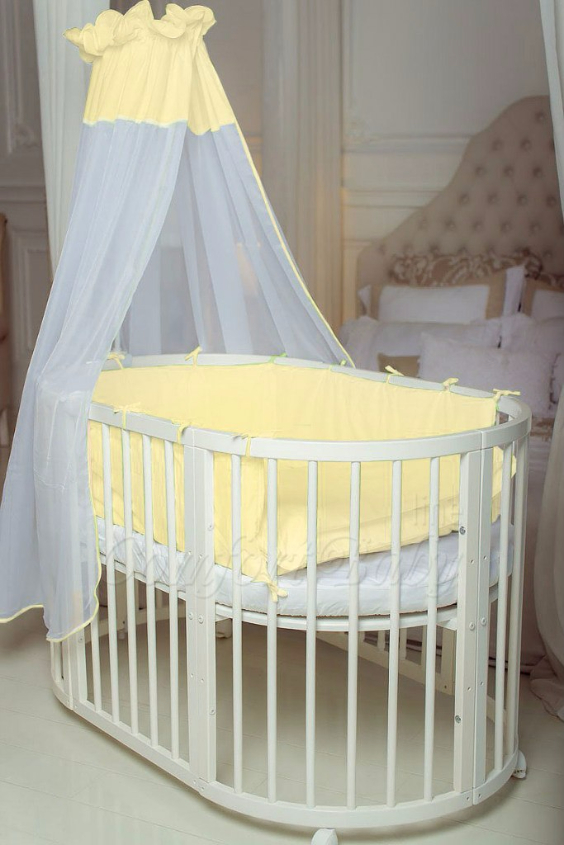КРОВАТКА- ТРАНСФОРМЕР "COMFORT BABY" .Цена: 25 000 руб.  ХАРАКТЕРИСТИКИ:  возраст детей: 0-5 лет  габариты модели (Д х Ш х В): 1) колыбельки: 78*76*81 см  2) овальной кроватки: 128*76*81 cм  матрас приобретается отдельно.  максимальная нагрузка: 120 кг  Материал: изготавливается только из настоящего массива бука высшего сорта.  сборка: кровать в разобранном виде, простота сборки, инструкция по сборке на русском языке  продукция сертифицирована  производство: Россия  гарантия: 2 года   Дополнительные характеристики: 4 положения по высоте (расстояние положения дна от пола без колес: 1см, 12см, 37см, 57см; расстояние между отверстиями снизу-наверх: 12см, 15см, 20см.); 3 прутика - съемные.  КОНМПЛЕКТАЦИЯ:  1-я ступень - круглая кроватка  2-я ступень - овальная кроватка  3-я ступень - диванчик  4-я ступень - манеж  5-я и 6-я ступени - 2 кресла и столик  7-я ступень - пеленальный столик  ДОПОЛНИТЕЛЬНЫЕ ОПЦИИ:  Комплект постельный "Classic" +6950 руб.  Комплект постельный "Colorit" + 11990 руб.  Фирменный держатель для балдахина +790 руб.  Комплект цельных матрасов " Холкон"/ "Кокос" (круглый+овальный) +8490 руб  Маятник "ComfortBaby Pendulum" 2 в 1+6990 руб.