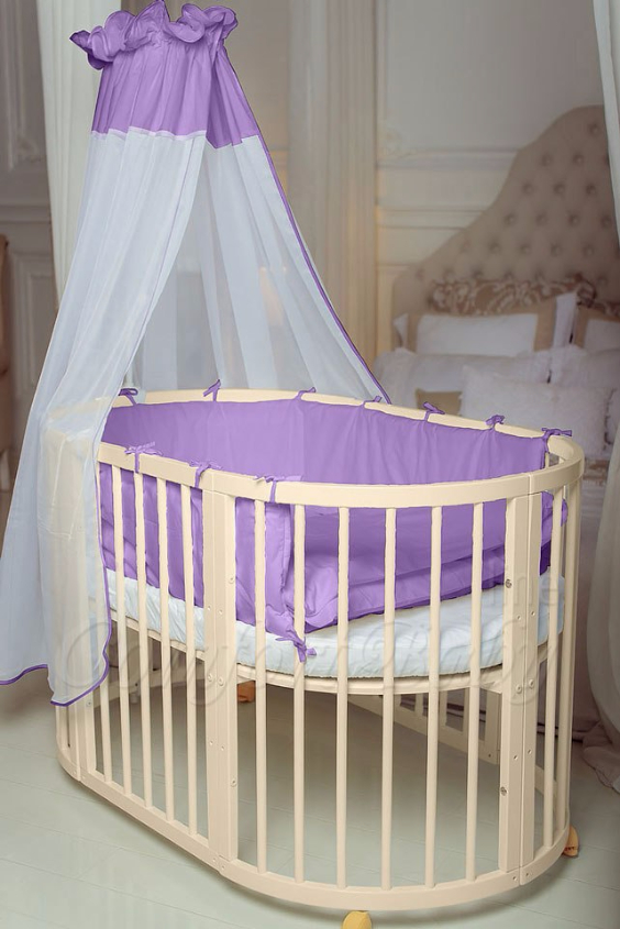 КРОВАТКА- ТРАНСФОРМЕР "COMFORT BABY" .Цена: 25 000 руб.  ХАРАКТЕРИСТИКИ:  возраст детей: 0-5 лет  габариты модели (Д х Ш х В): 1) колыбельки: 78*76*81 см  2) овальной кроватки: 128*76*81 cм  матрас приобретается отдельно.  максимальная нагрузка: 120 кг  Материал: изготавливается только из настоящего массива бука высшего сорта.  сборка: кровать в разобранном виде, простота сборки, инструкция по сборке на русском языке  продукция сертифицирована  производство: Россия  гарантия: 2 года   Дополнительные характеристики: 4 положения по высоте (расстояние положения дна от пола без колес: 1см, 12см, 37см, 57см; расстояние между отверстиями снизу-наверх: 12см, 15см, 20см.); 3 прутика - съемные.  КОНМПЛЕКТАЦИЯ:  1-я ступень - круглая кроватка  2-я ступень - овальная кроватка  3-я ступень - диванчик  4-я ступень - манеж  5-я и 6-я ступени - 2 кресла и столик  7-я ступень - пеленальный столик  ДОПОЛНИТЕЛЬНЫЕ ОПЦИИ:  Комплект постельный "Classic" +6950 руб.  Комплект постельный "Colorit" + 11990 руб.  Фирменный держатель для балдахина +790 руб.  Комплект цельных матрасов " Холкон"/ "Кокос" (круглый+овальный) +8490 руб  Маятник "ComfortBaby Pendulum" 2 в 1+6990 руб.