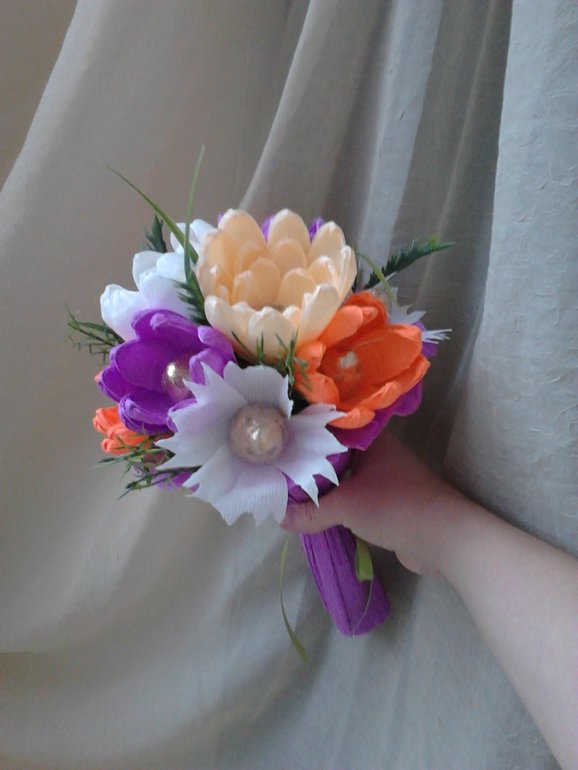 Мини букет для бабушки.