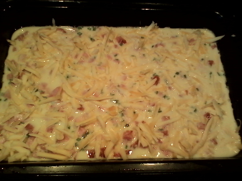 Фриттата с ветчиной