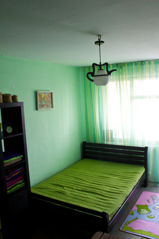 Однокомнатная в зеленых тонах