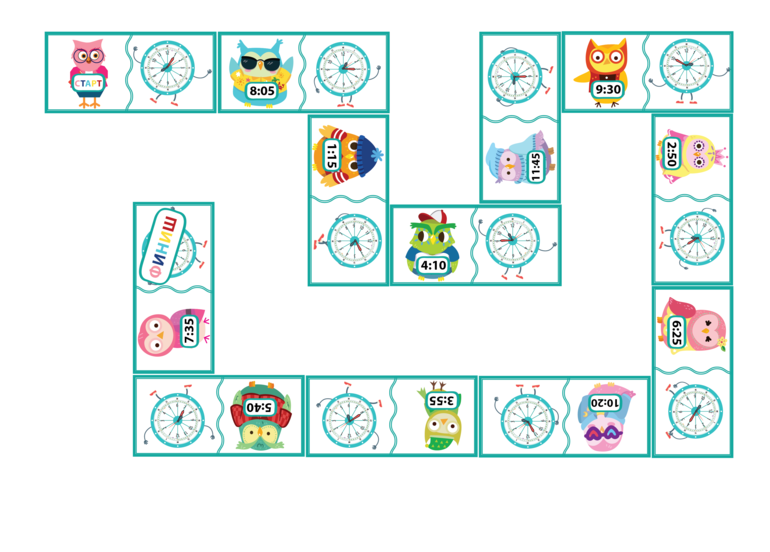 игра на обучение времени по часам