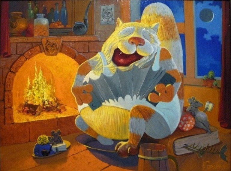 Довольные коты Антона Горцевича