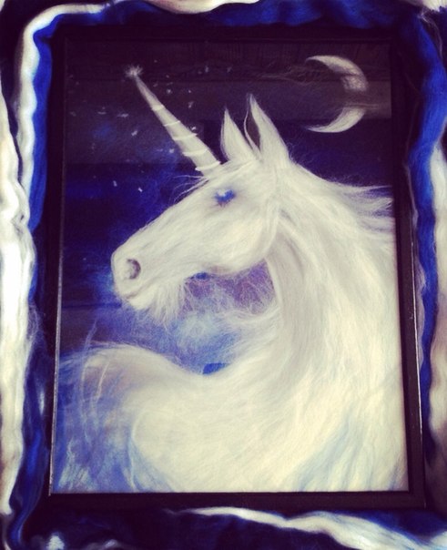 Картина из шерсти