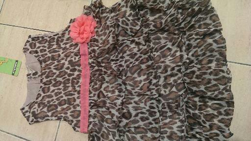 Фото в оригинале. Детское шифоновое платье, леопард.
