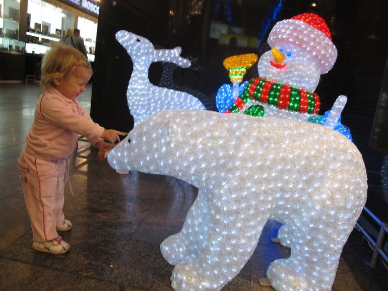 Пунта-Кана с дочкой в 1,4 года, декабрь.