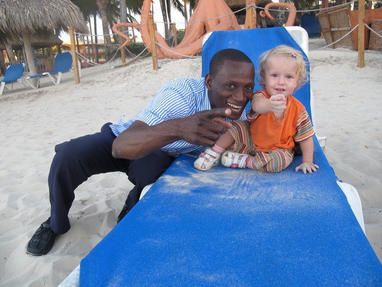 Пунта-Кана с дочкой в 1,4 года, декабрь.