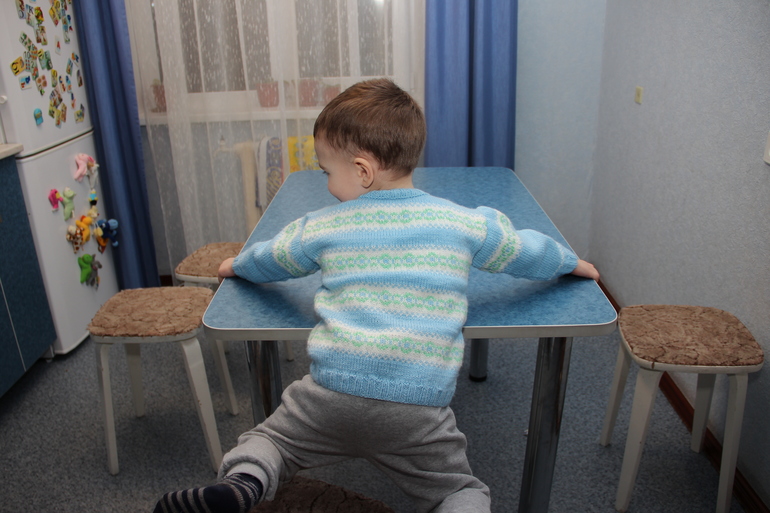 Жакет с жаккардовыми полосами