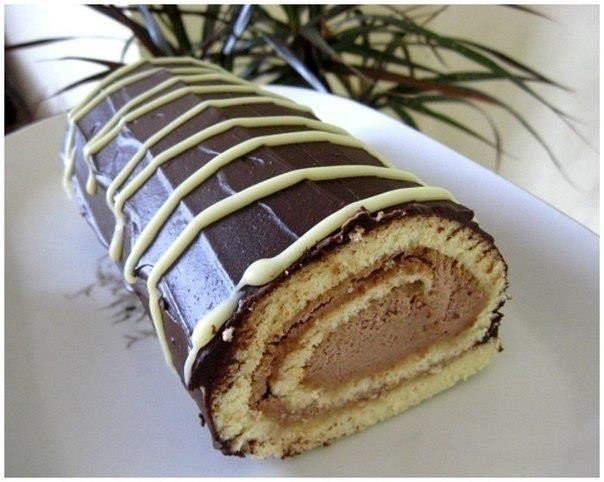 Рулет шоколадный .Лакомка.