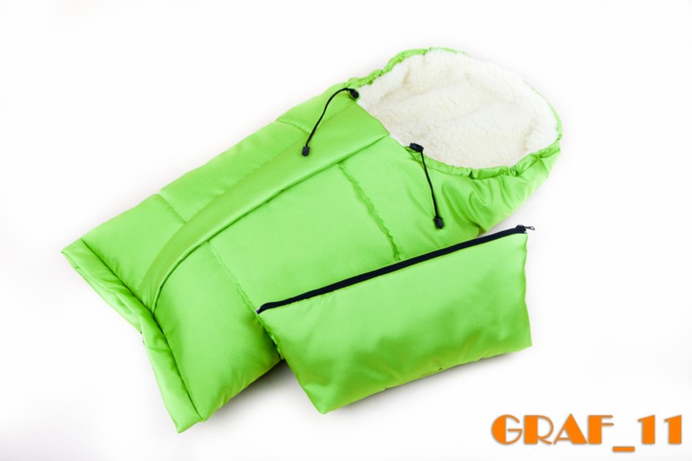 Конверт-мумия на натуральной овчине из Польши