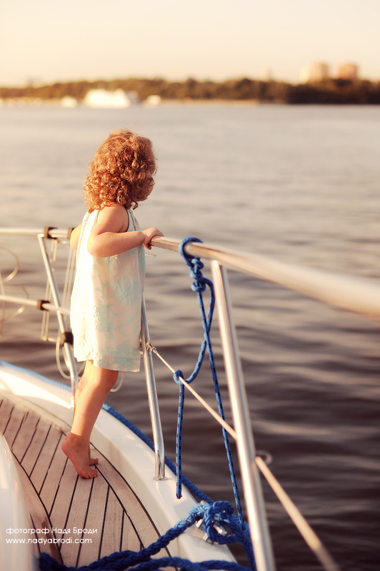 Семейная съемка на яхте, Москва лето 2013