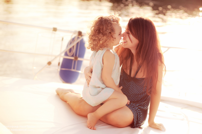 Семейная съемка на яхте, Москва лето 2013