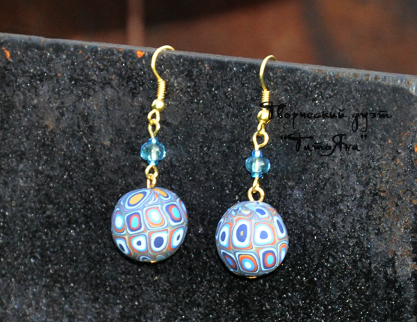 Бусы и серьги Золотая рыбка