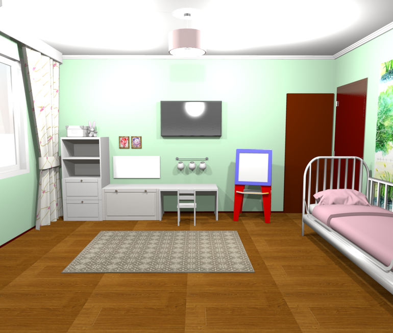 Новый проектик детской для девчонки 3х лет.