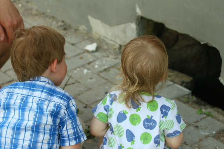 Погуляли в парке, дети вымокли до нитки)