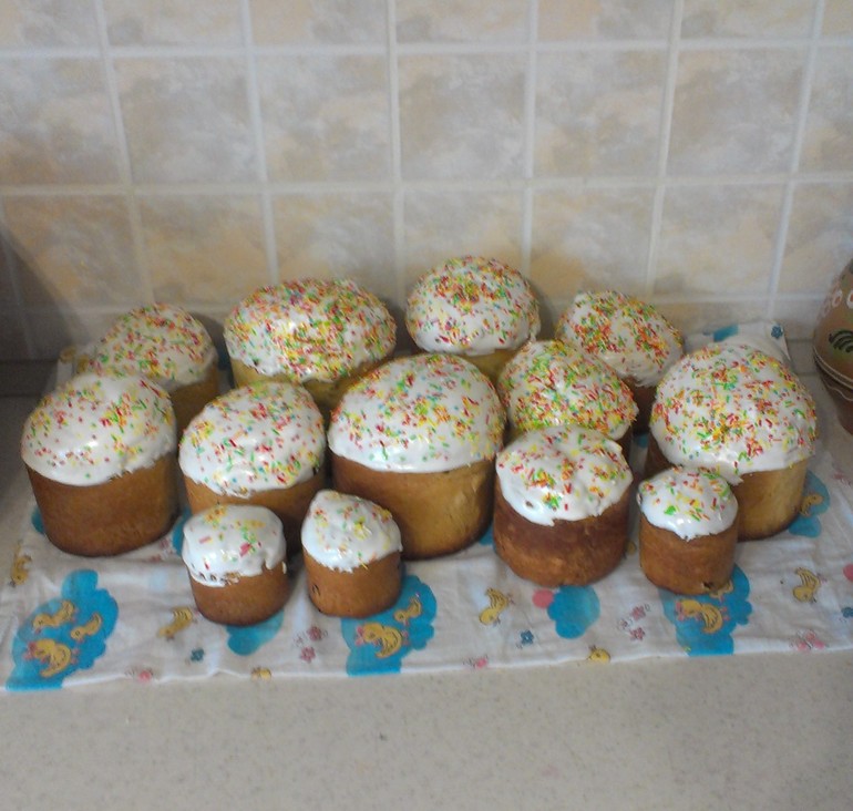 Мои пасхальные куличи)))